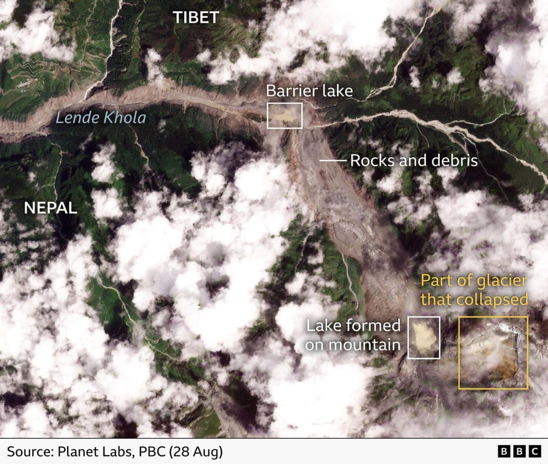 Satellite images reveal scale of flood devastation in Nepal villages Satellite images reveal scale of flood devastation in Nepal villages