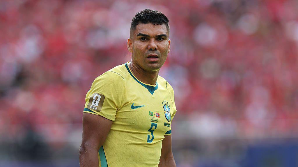 Casemiro of Brazil is seen during the FIFA World Cup 2026 Round Of 16 match between Brazil and Norway at New York New Jersey Stadium on July 05, 2026 in East Rutherford, New Jersey.
