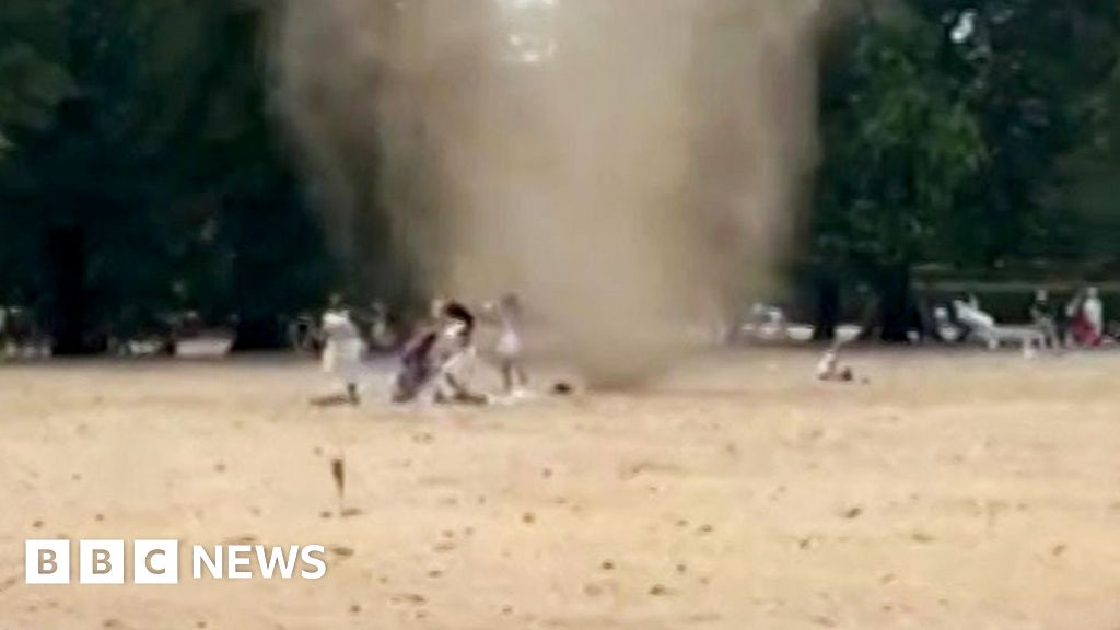 ‘Dust devil’ spins through London park ‘Dust devil’ spins through London park