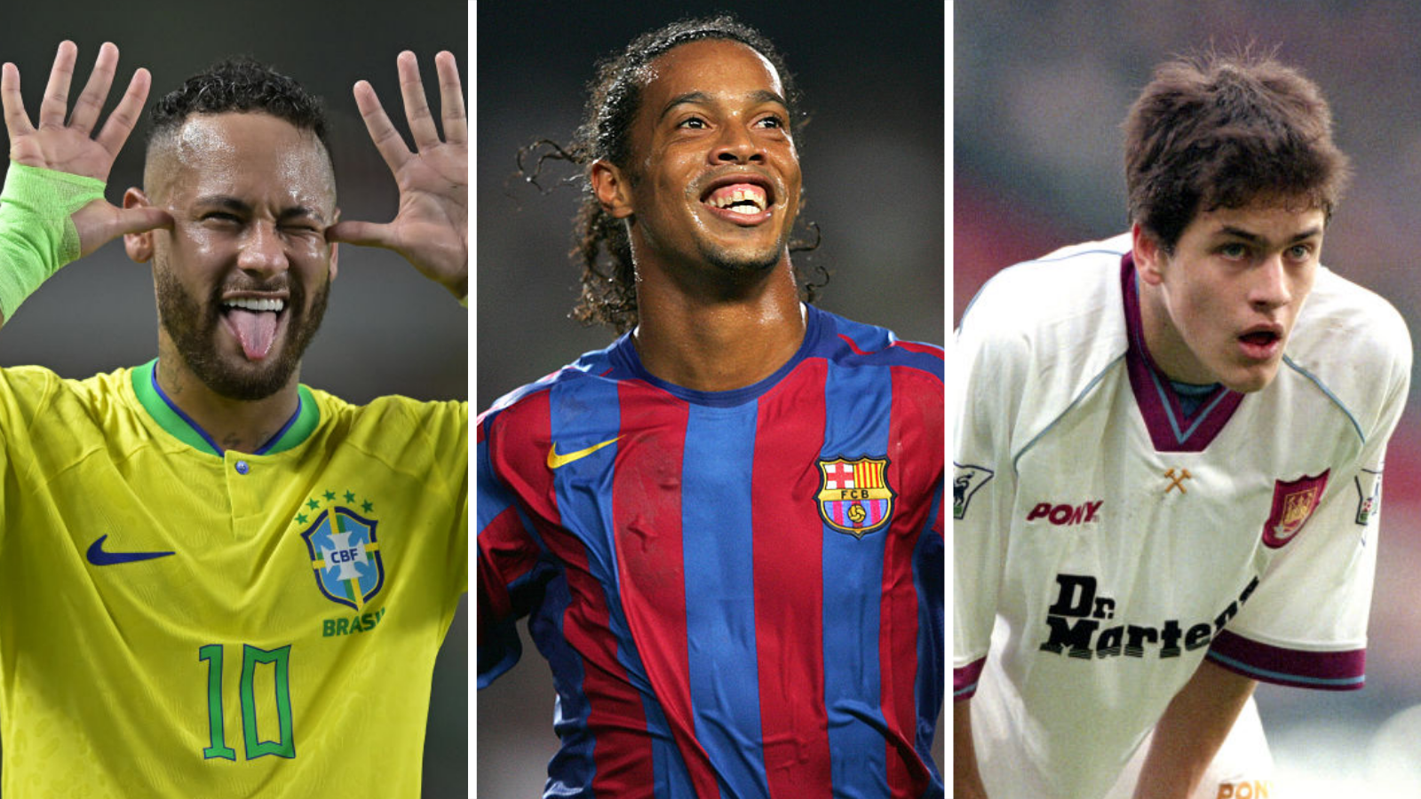 Neymar, Ronaldinho and Joe Cole