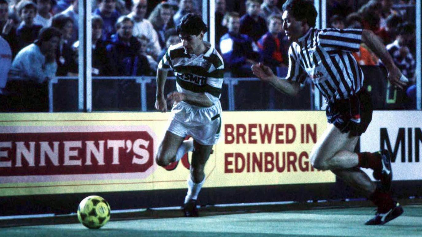 Celtic's Joe Miller in the Tennent's Soccer Sixes