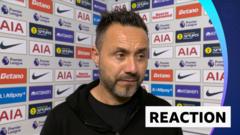 Spurs ‘didn’t deserve’ loss to Newcastle – De Zerbi Spurs ‘didn’t deserve’ loss to Newcastle – De Zerbi