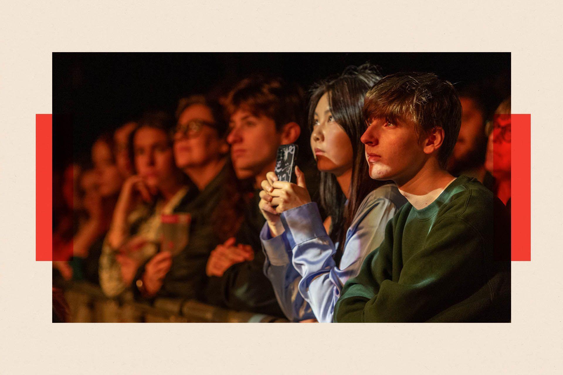A group of young people at a concert