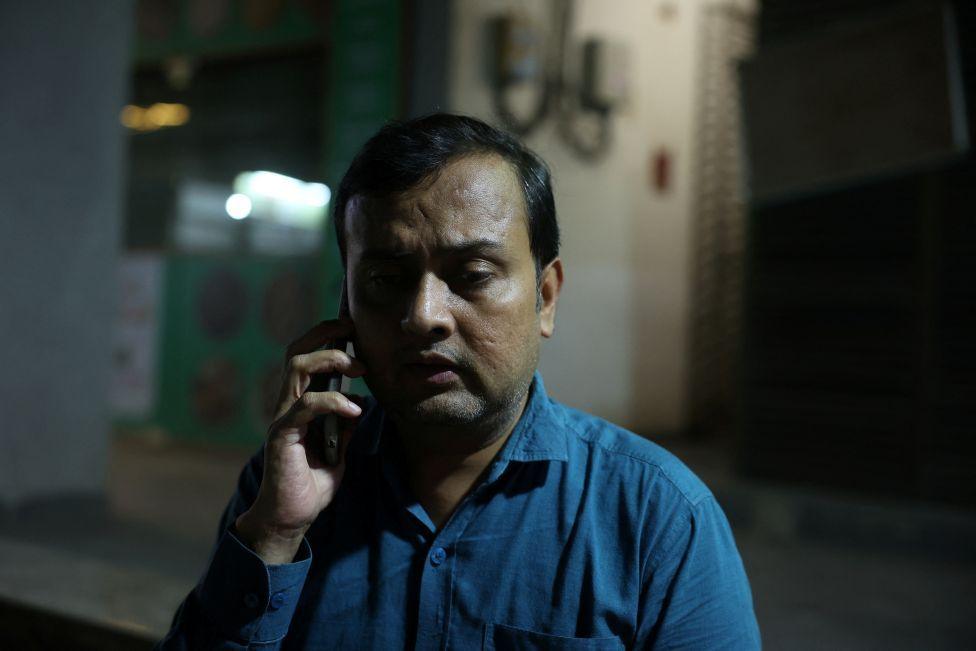 Prashant Patel, 45, whose 17-year-old son Kahaan Patel took his own life ahead of the NEET exam retest, speaks on the phone