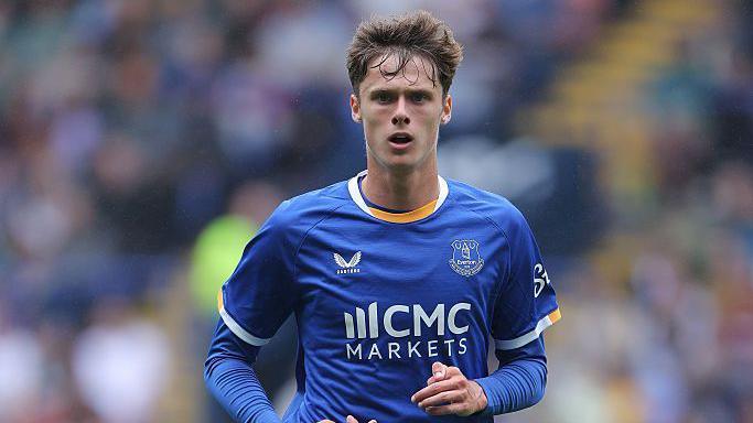 Harrison Armstrong playing for Everton