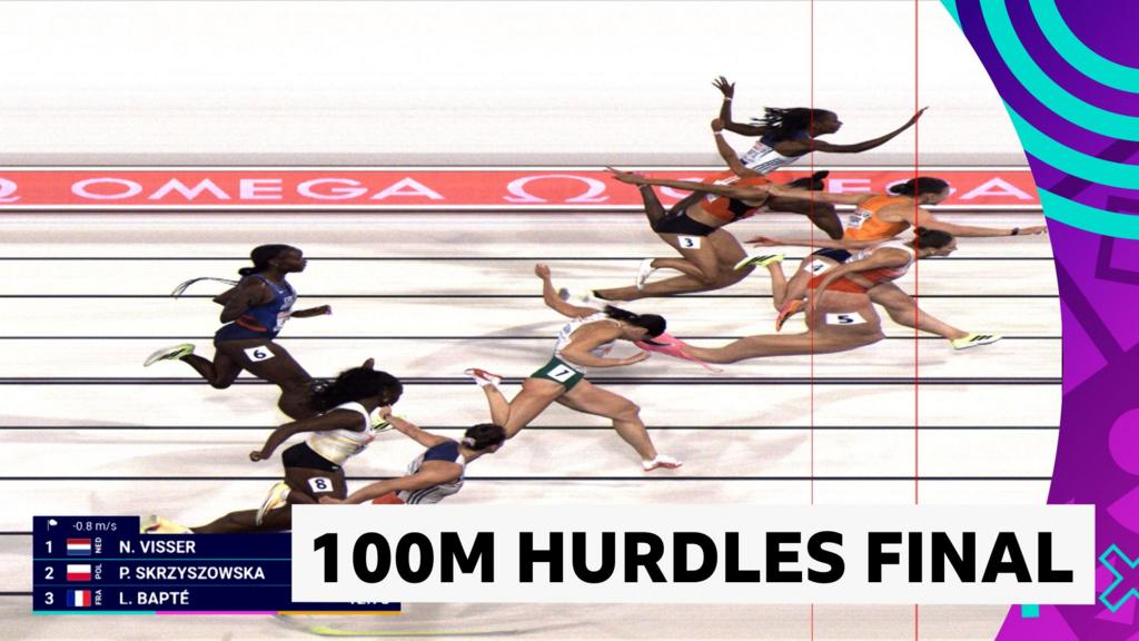‘Oh my word!’ – Netherlands’ Visser wins 100m hurdles by one thousandth of a second ‘Oh my word!’ – Netherlands’ Visser wins 100m hurdles by one thousandth of a second