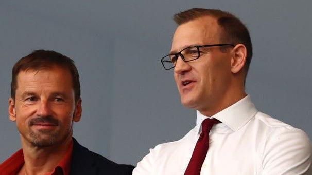West Ham co-chair Daniel Kretinsky (right)