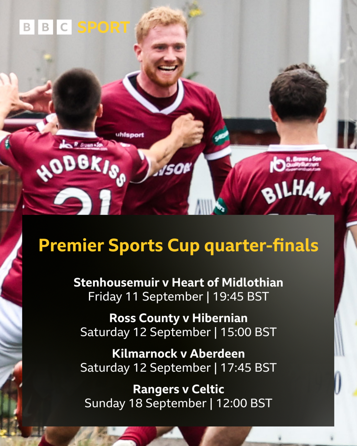 Scottish League Cup quarter-final ties
