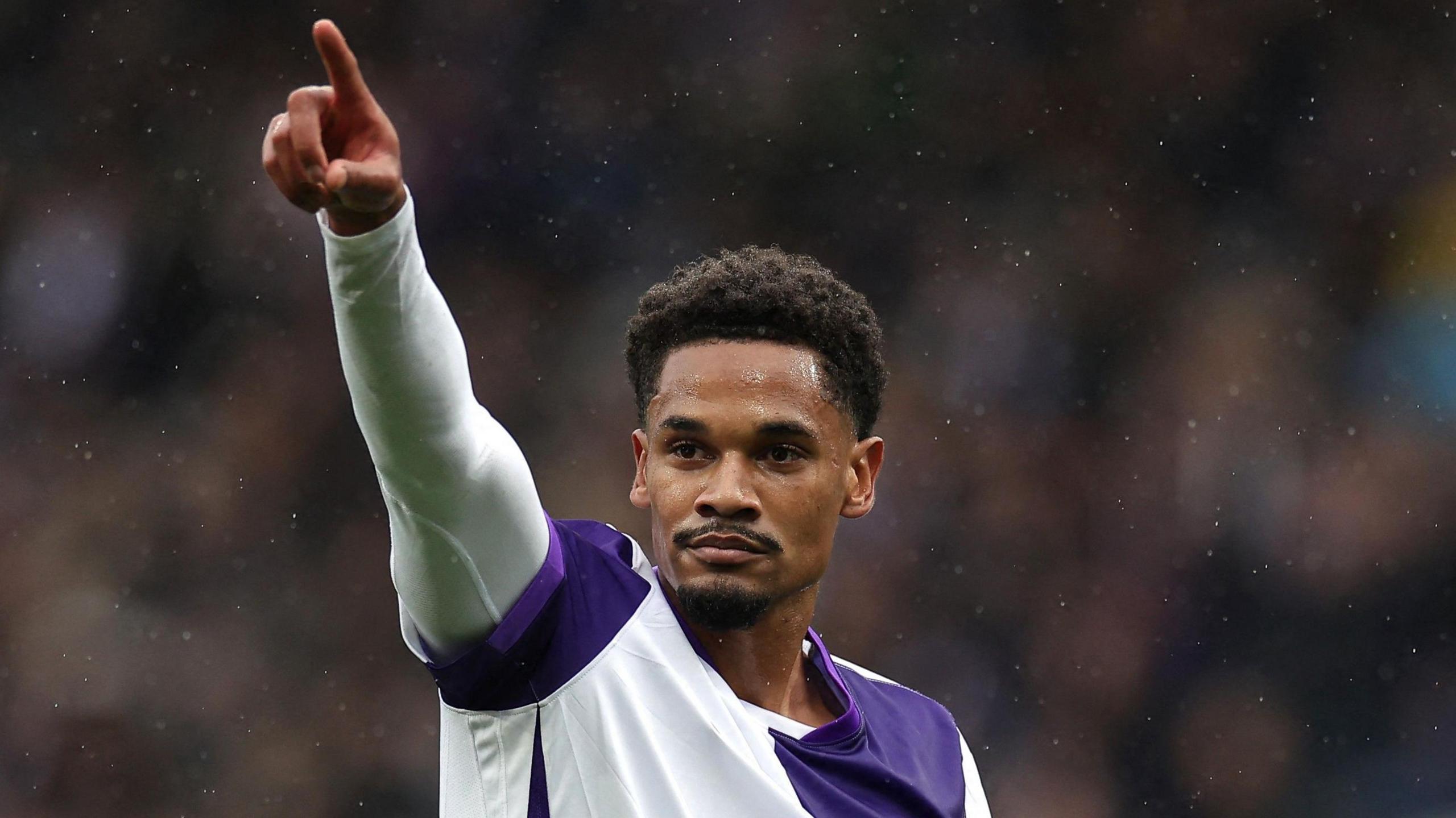 Brazilian striker Emersonn celebrates scoring for Toulouse