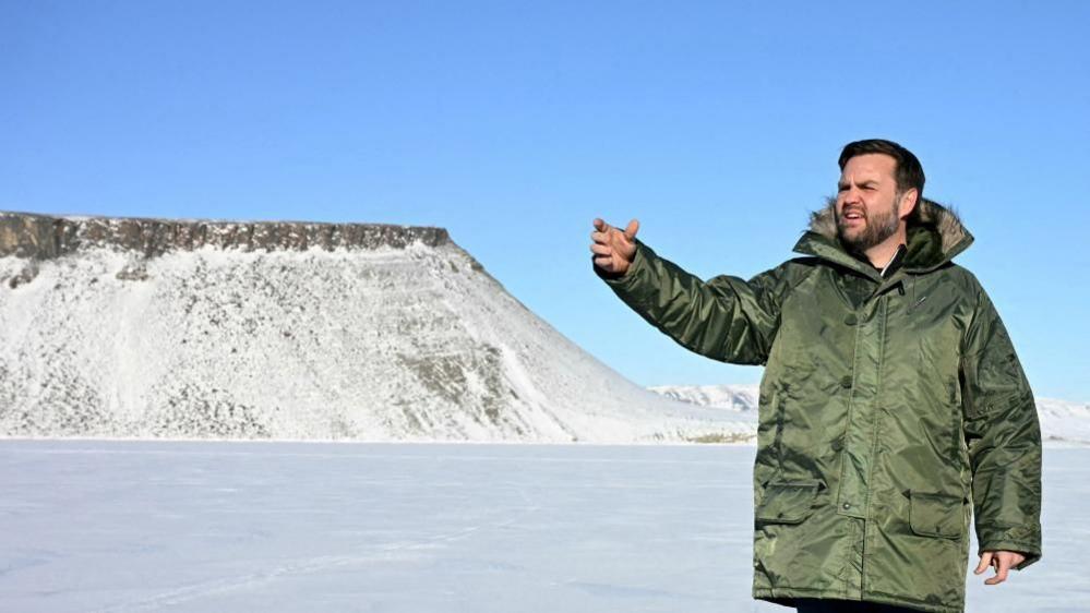 Vice-President JD Vance tours the US military's Pituffik Space Base in Greenland on March 28, 2025