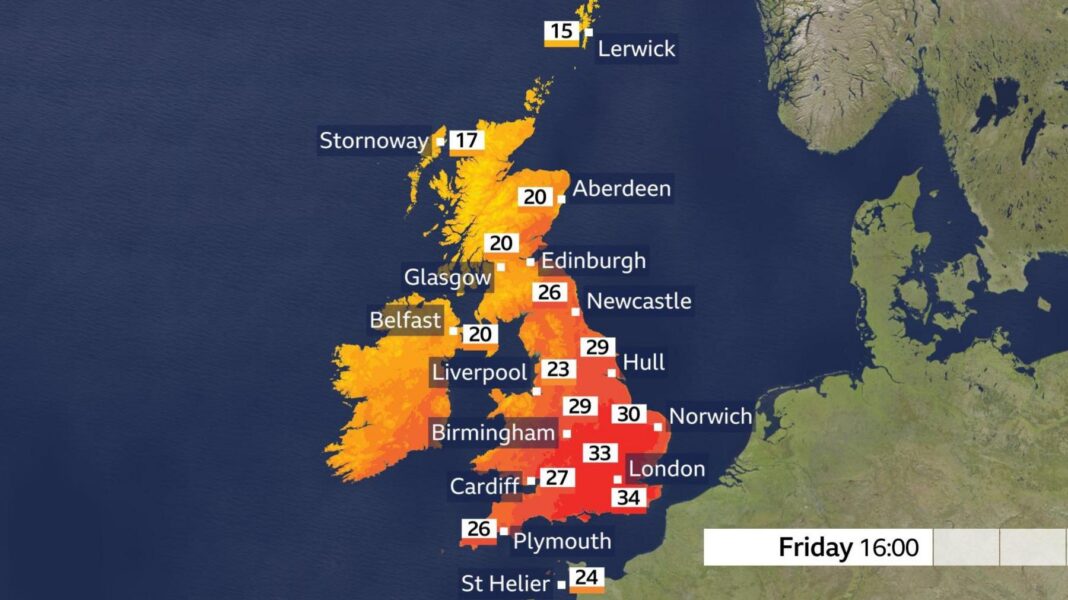 Final day of heatwave for many before weekend cooldown Final day of heatwave for many before weekend cooldown