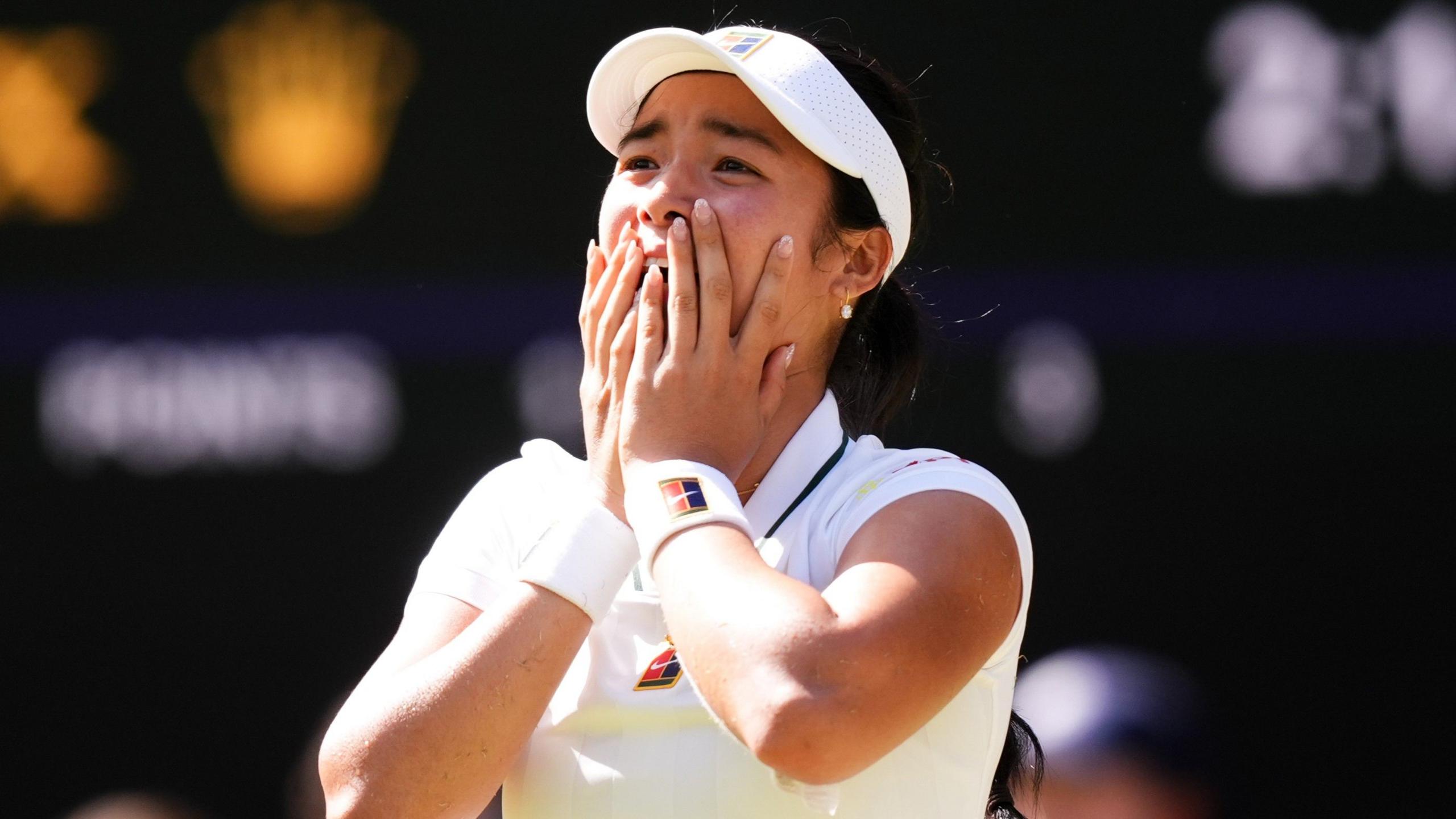 Alexandra Eala reacts