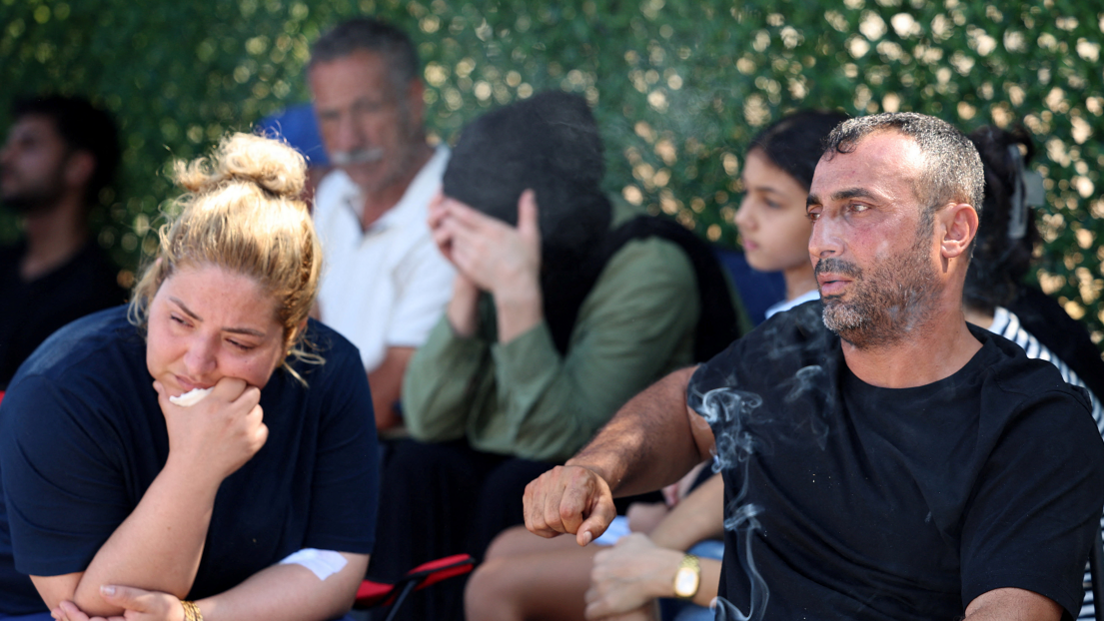 Ayten Bicer and Hayri Bicer, whose two children are missing after a passenger boat capsized off the coast of Kyrenia,