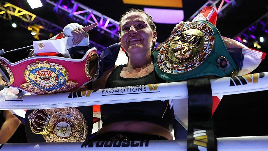 Chantelle Cameron holds the WBA, WBO and WBC light-middleweight titles