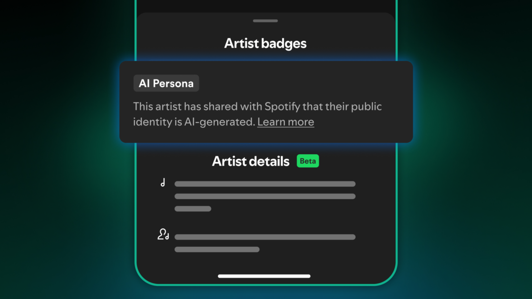 Spotify will label ‘AI Persona’ profiles and exclude their music from recommendations Spotify will label ‘AI Persona’ profiles and exclude their music from recommendations