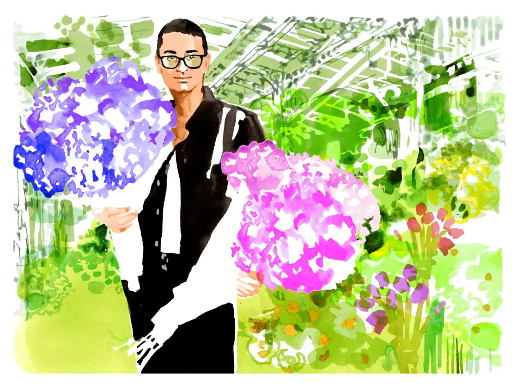 For His First Paris Show, Christian Siriano Bought and Arranged the Flowers Himself For His First Paris Show, Christian Siriano Bought and Arranged the Flowers Himself