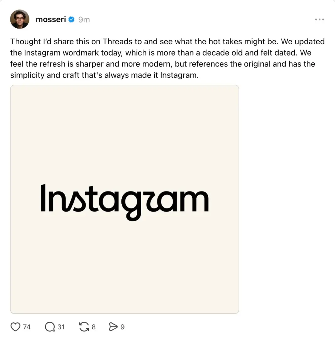 Instagram introduces a redesigned wordmark Instagram introduces a redesigned wordmark