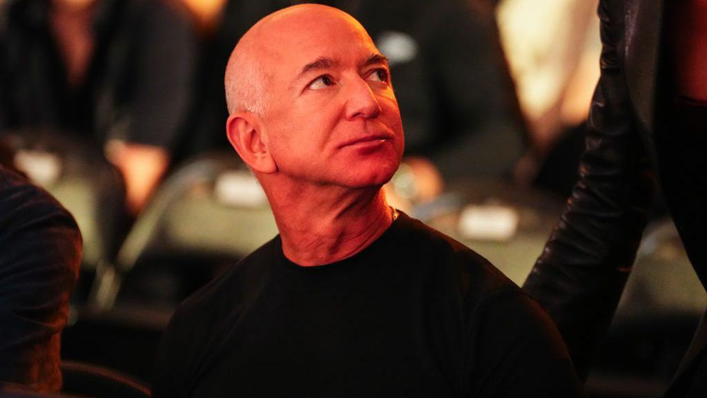 Jeff Bezos attending a UFC fight in Saudi Arabia