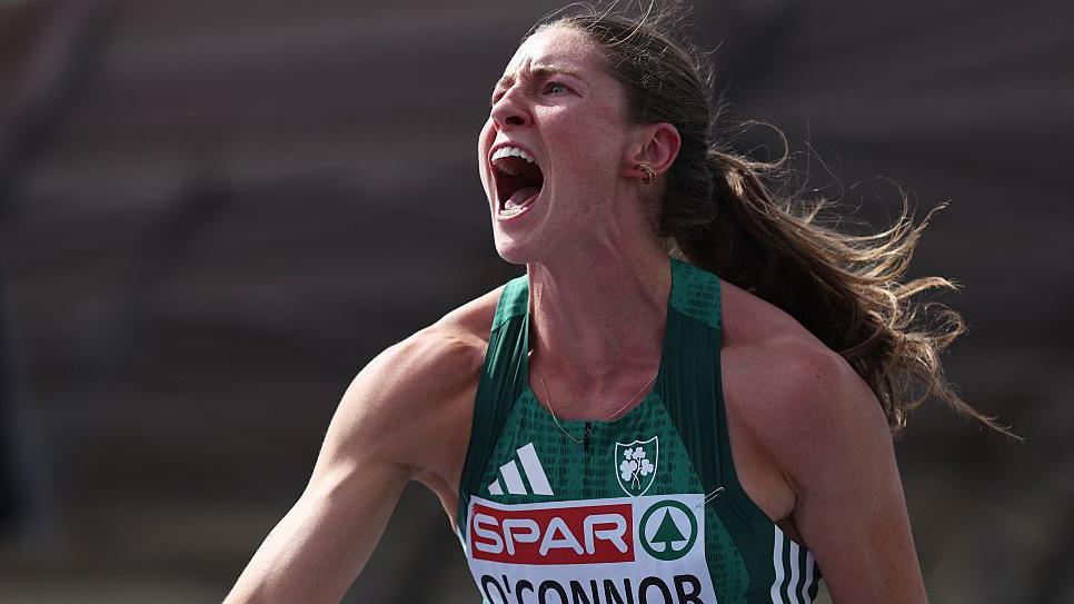 Ireland's Kate O'Connor in the heptathlon