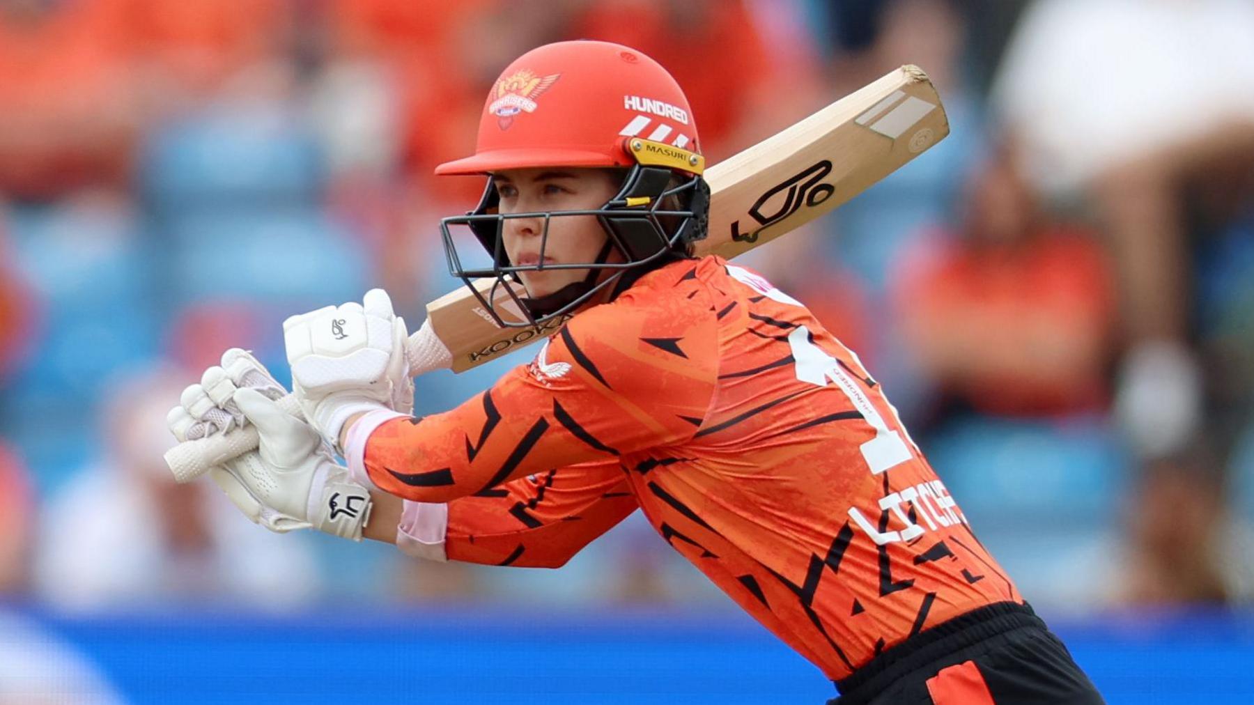 Phoebe Litchfield hits out for Sunrisers Leeds against Welsh Fire
