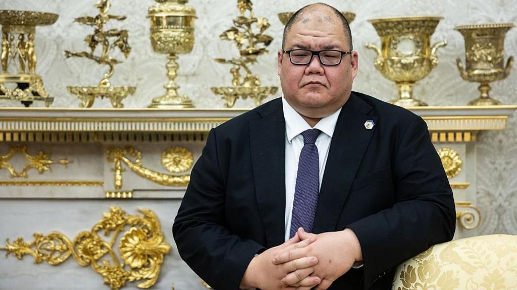 Steven Cheung, White House communications director, during an announcement in the Oval Office of the White House in Washington, DC, US, on Friday, Sept. 5, 2025.