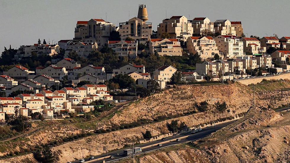 Wide view of a highway near the Israeli settlement of Maale Adumim in the area of the so-called E1 project in Jerusalem, in the occupied West Bank, taken in February 2026.