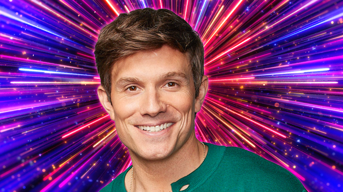 Promotional photo showing Will Best superimposed on Strictly's multi-coloured backdrop