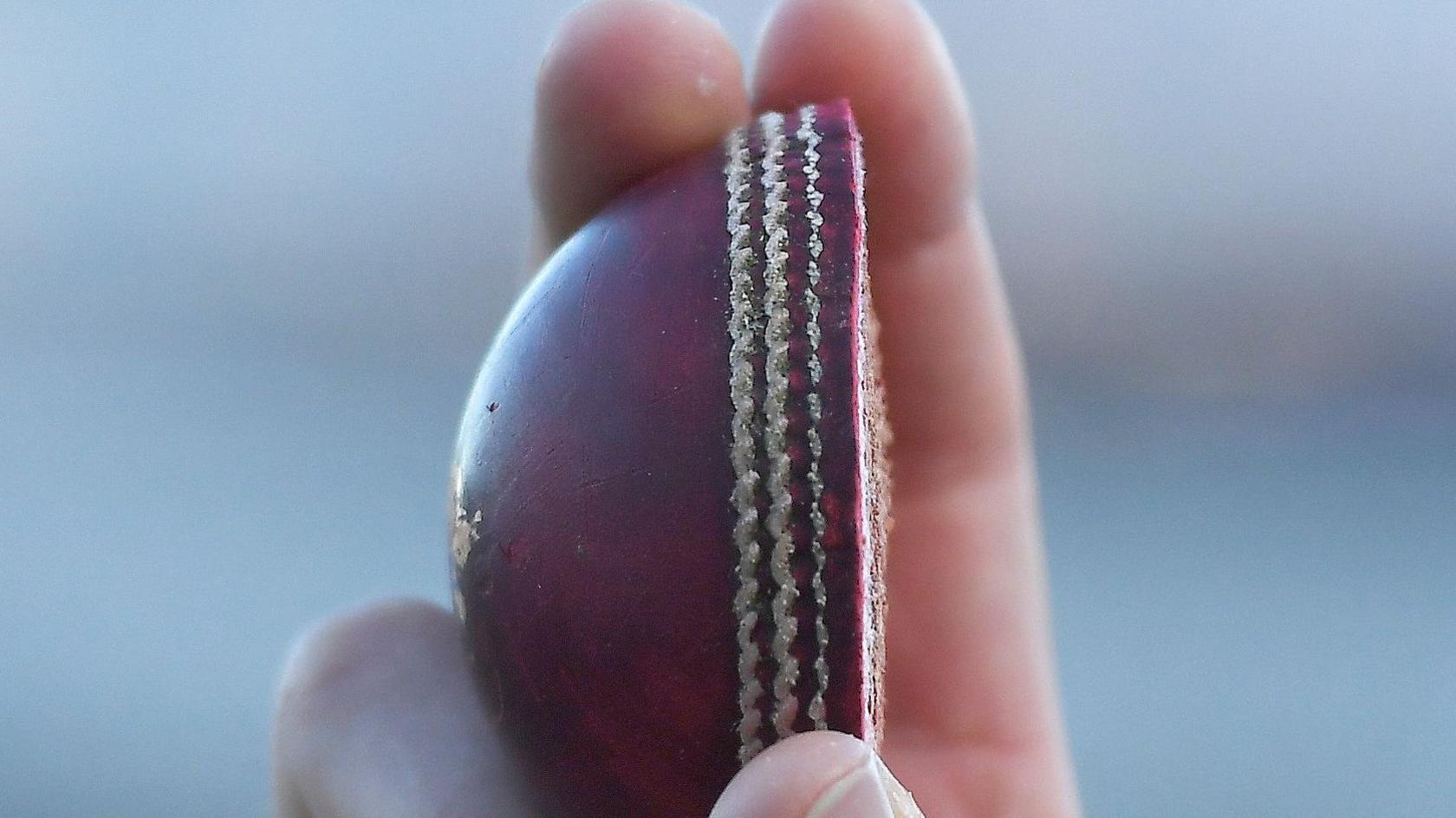 The halved cricket ball