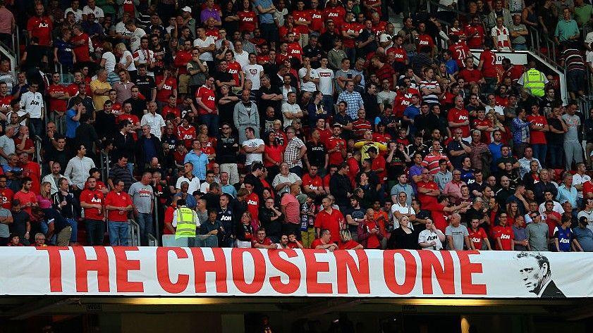 The Chosen One banner supporting David Moyes as Manchester United manager
