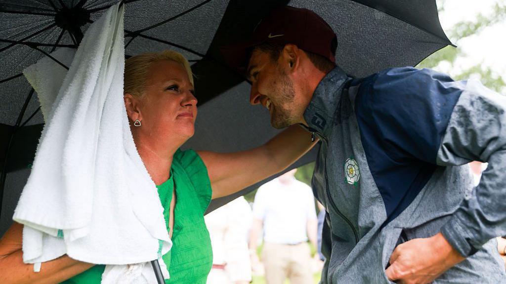 Jack Whaley shares a moment with his mum Kerry
