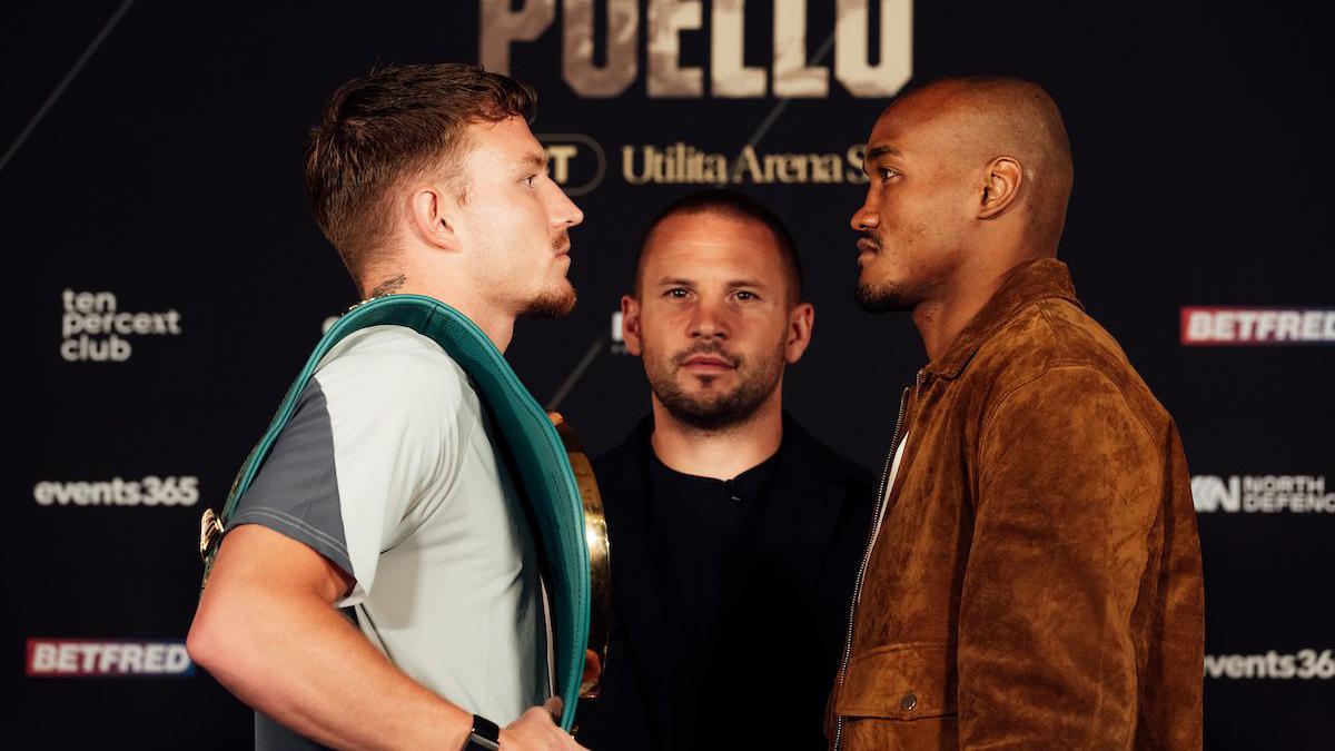 Dalton Smith and Alberto Puello face-off