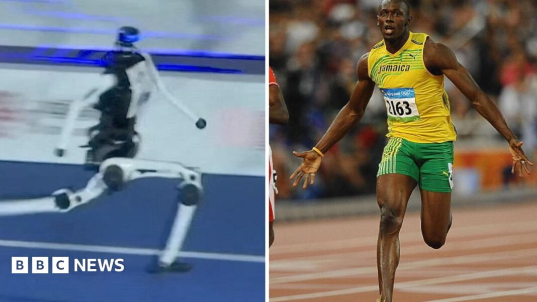 Watch: Moment humanoid robot beats Usain Bolt’s 100m record Watch: Moment humanoid robot beats Usain Bolt’s 100m record