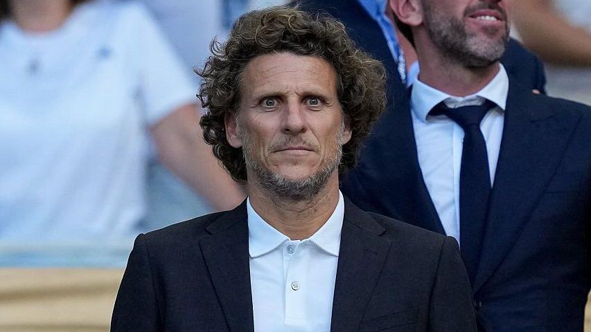 Diego Forlan looks on during Uruguay's game with Cape Verde at the 2026 World Cup