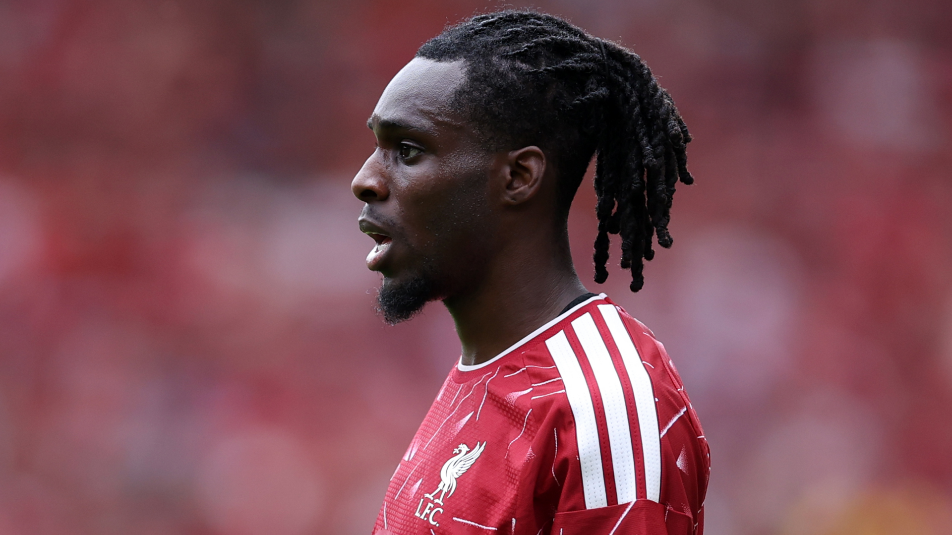 Jeremie Frimpong in a Liverpool shirt
