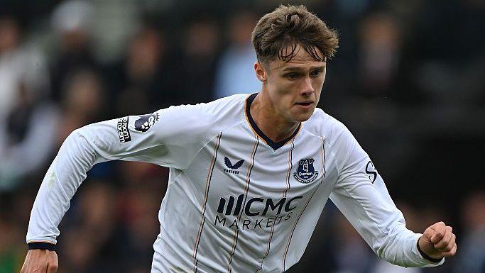 Harrison Armstrong playing for Everton at Bournemouth