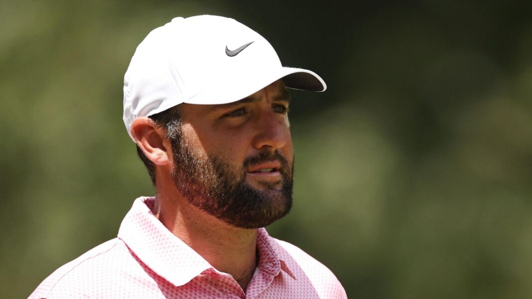 Scheffler equals course record to lead first play-off event Scheffler equals course record to lead first play-off event