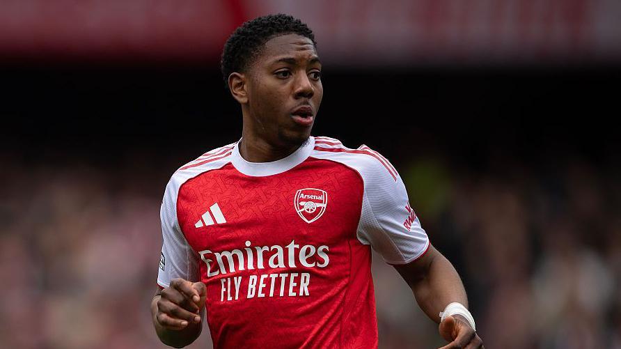 Myles Lewis-Skelly in action for Arsenal