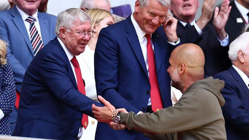 Sir Alex Ferguson and Pep Guardiola, two managers who dominated the Premier League era