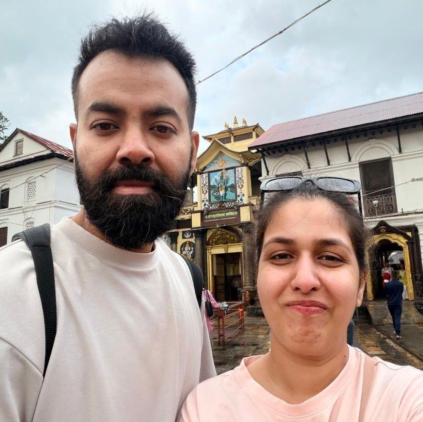 A selfie featuring Ankit and Ankita
