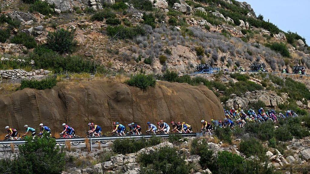View of mountains in La Vuelta - 81st Tour of Spain 2026 - Stage 7