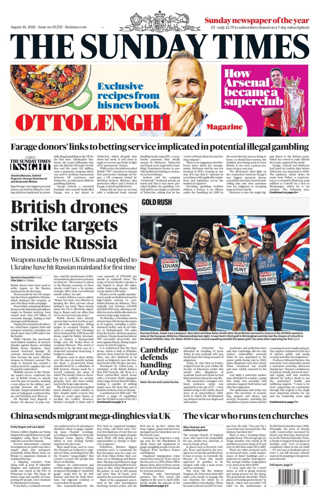 The Papers: UK-made drones ‘strike Russia’ and ‘phone theft Britain’ The Papers: UK-made drones ‘strike Russia’ and ‘phone theft Britain’