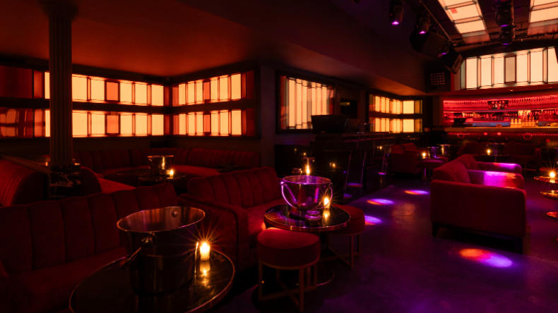 A view of the interior of the Montecristo restaurant and nightclub in Marrakech, Morocco