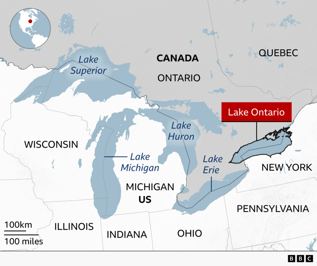 Canada installs large Lake Ontario sign in latest jab at US Canada installs large Lake Ontario sign in latest jab at US