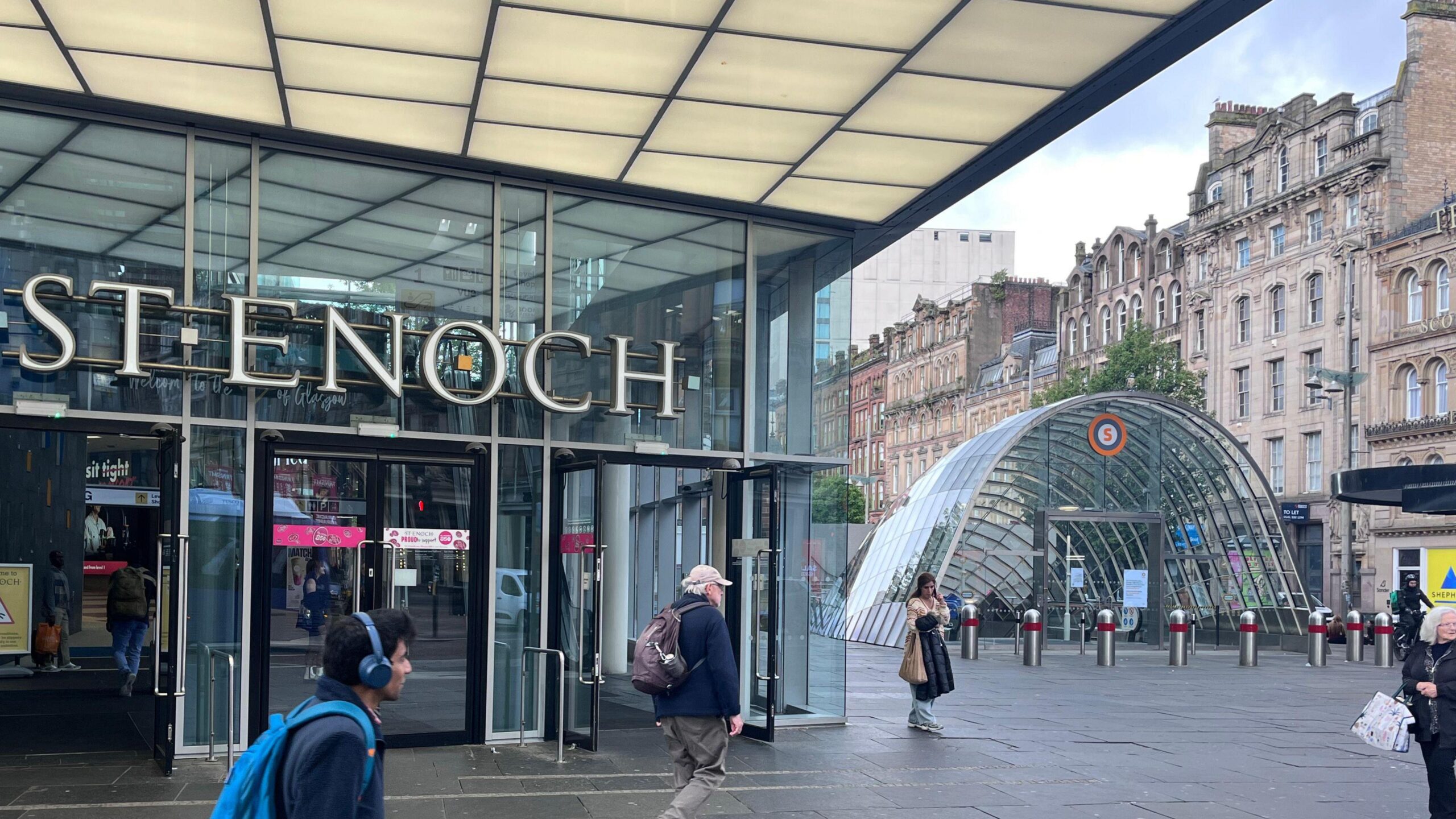 The entrance to the St Enoch's shopping centre in Glasgow