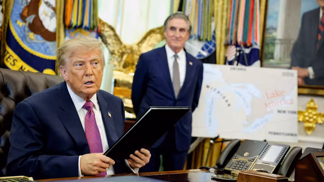 Trump orders Lake Ontario to be renamed ‘Lake America’ in new slight to Canada Trump orders Lake Ontario to be renamed ‘Lake America’ in new slight to Canada