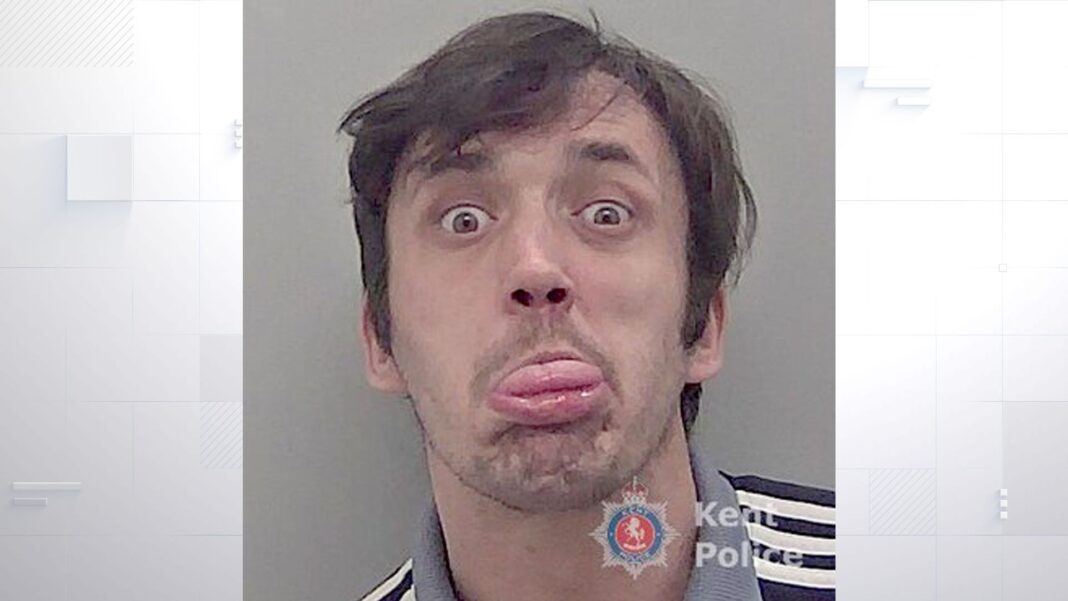 Thug pictured sticking his tongue out jailed for brutal strangle attack on woman Thug pictured sticking his tongue out jailed for brutal strangle attack on woman