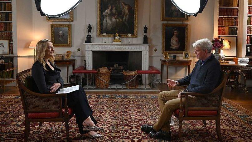 Laura Kuenssberg with Earl Spencer at his Althorp estate in Northamptonshire