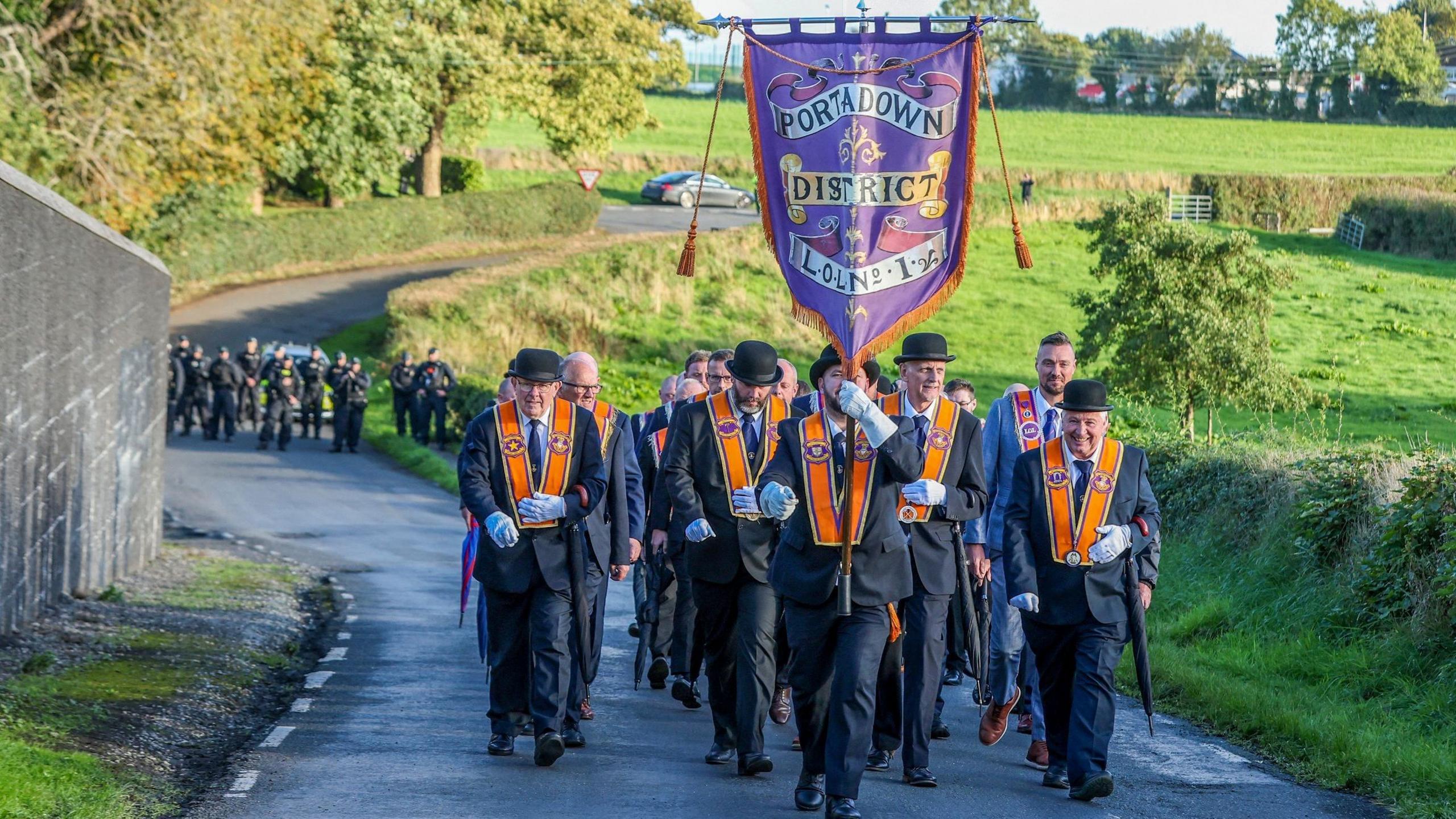 Orangemen tried a number of times throughout Sunday and overnight to walk down Garvaghy Road