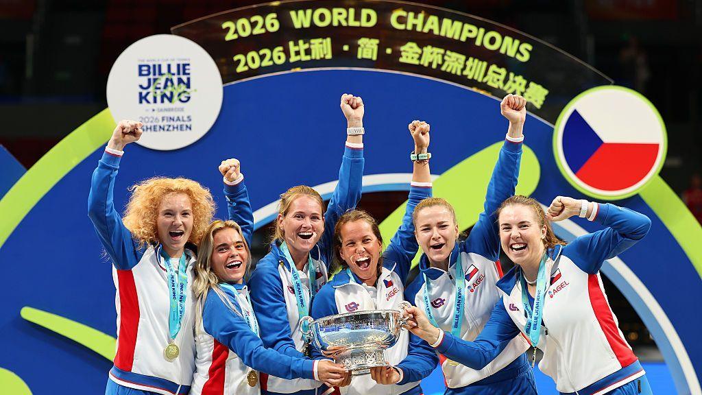 Czech Republic celebrate winning the Billie Jean King Cup