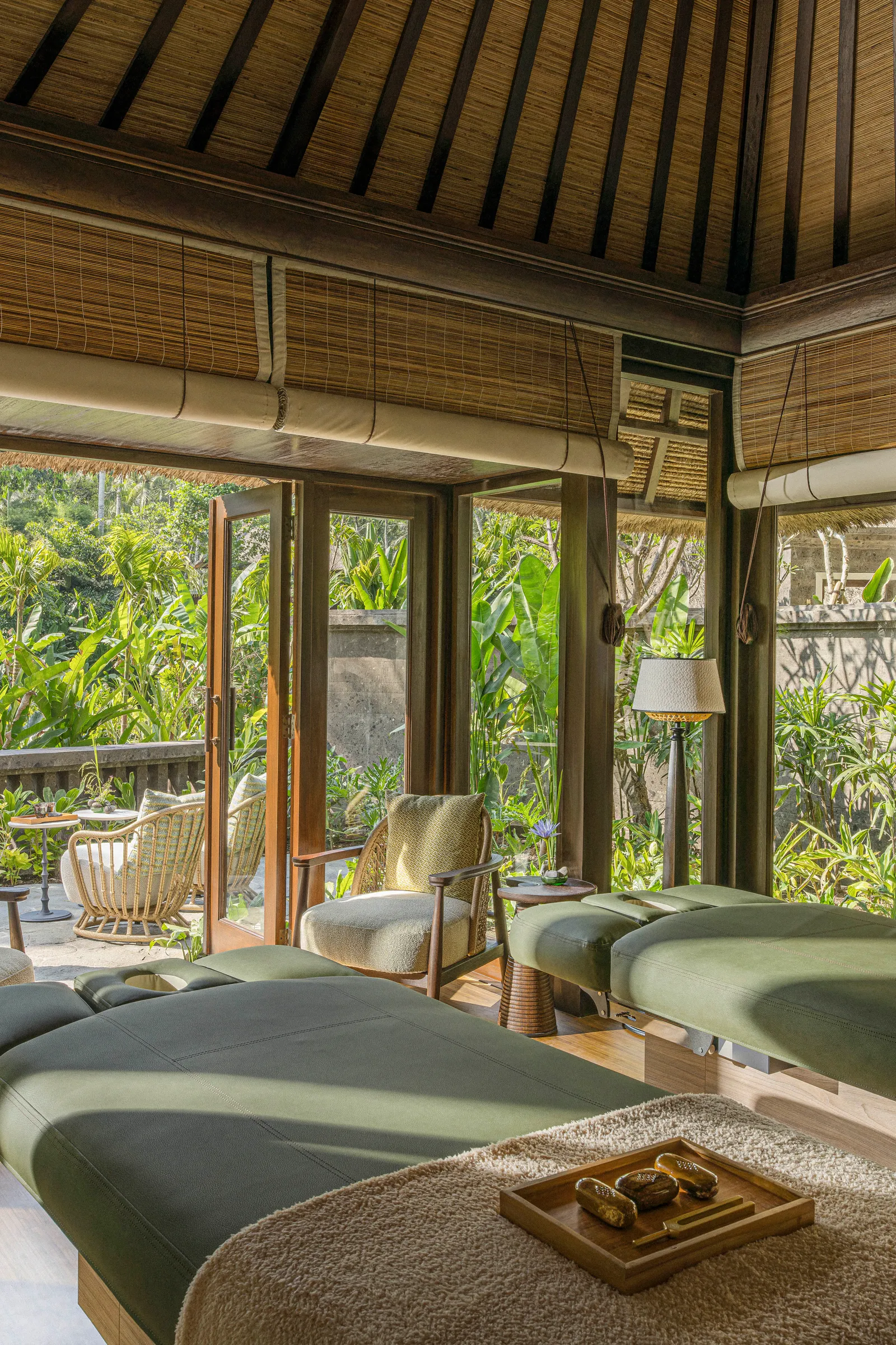 Image may contain Architecture Building Hotel Resort Spa Chair Furniture and Bed
